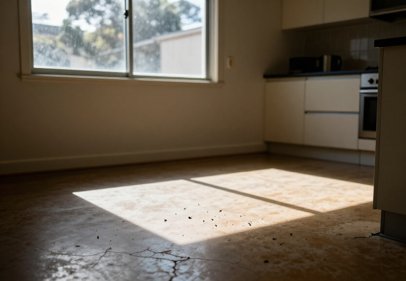 Cockroach infestation in a Hassall Grove kitchen before treatment